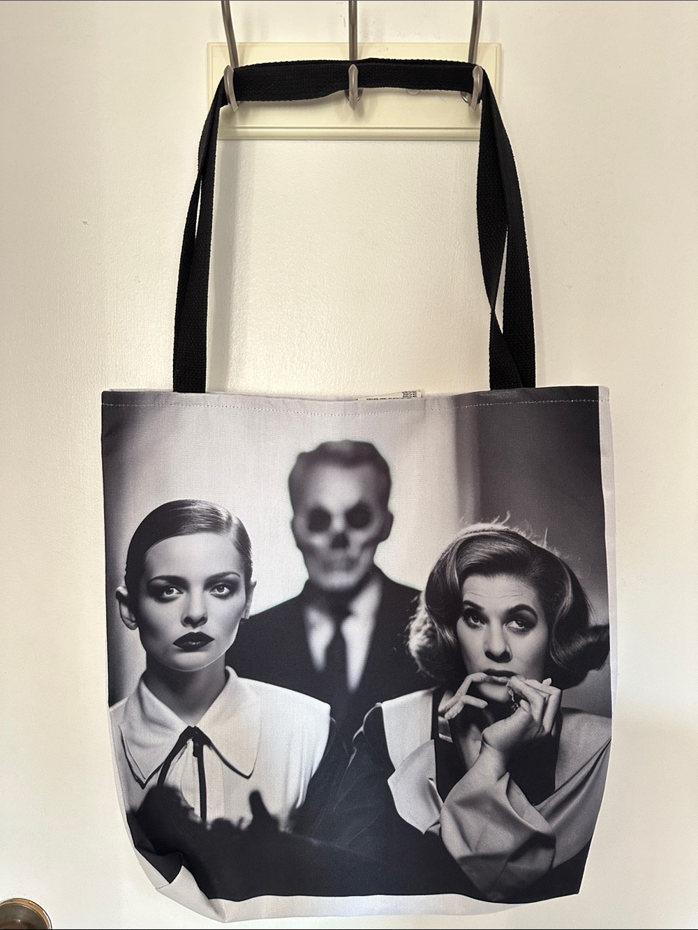 Black & White Portrait Graphic Tote